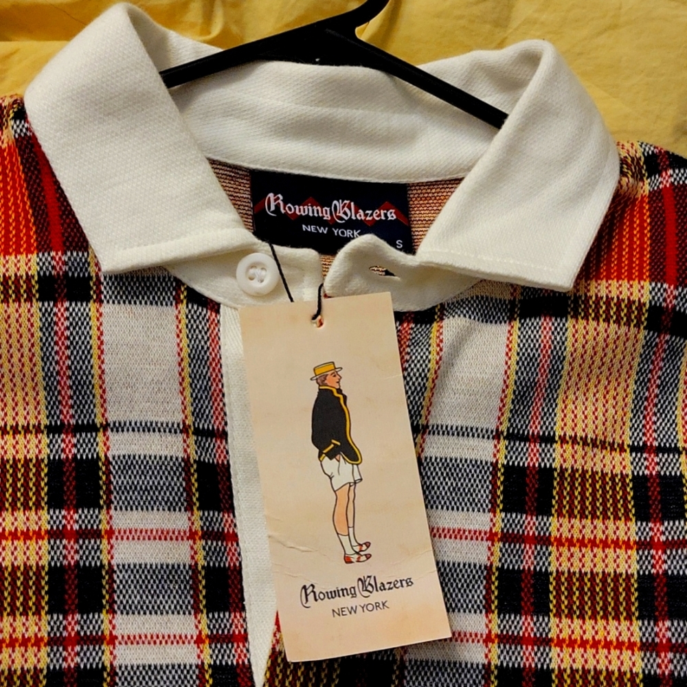 NWT -  Rare Rowing Blazers Plaid Polo Shirt